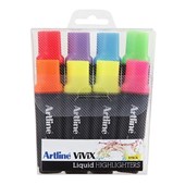 ARTLINE VIVIX HIGHLIGHTER CHISEL ASSORTED WALLET 8