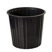 GBP RUBBISH BIN FLUTED PLASTIC 13L BLACK