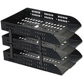 DOCUMENT TRAY DELI 9215 BLACK TRIPLE TIER