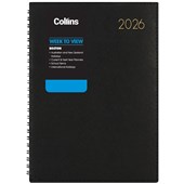 COLLINS DIARY BOSTON A43 BLACK WEEK TO VIEW WIRO EVEN YEAR