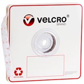 VELCRO HOOK AND LOOP DOTS LOOP ONLY 22MM WHITE BOX 400