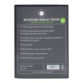 GBP INSERT DISPLAY BOOK 20 POCKET A3 BLACK