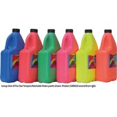 5 STAR TEMPERA POSTER PAINT WASHABLE 2L FLUORESCENT YELLOW