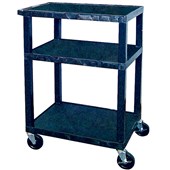 TUFFY UTILITY TROLLEY 3 SHELF 860MM BLACK