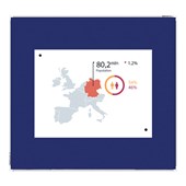 BOYD VISUALS PINBOARD H1200 X W1200MM BLUE