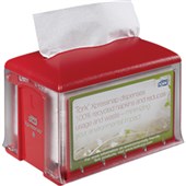 NAPKIN DISPENSER TORK XPRESSNAP TABLETOP CLEARRED W147 X D198 X H158MM