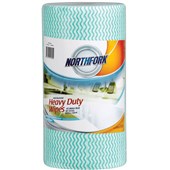 NORTHFORK HEAVY DUTY ANTIBACTERIAL PERFORATED WIPES 45M ROLL GREEN PACK 90 SHEETS