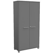 CUBIT CUPBOARD 2 DOOR W900 X D450 X H1800MM SILVER