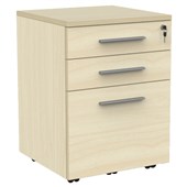 KNIGHT CUBIT MOBILE 2 DRAWER 1 FILE W466 X D460 X H640MM NORDIC MAPLE