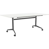 KNIGHT TEAM FLIP TABLE W1800 X D900 X H720MM BLACK FRAME WHITE TOP