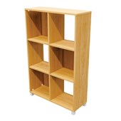 ZEALAND CUBBY HOLE BOOKCASE 6 CUBE W800 X D300 X H1250MM TAWA