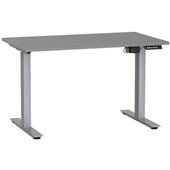 KNIGHT AGILE HEIGHT ADJUSTABLE DESK ELECTRIC 2 STAGE W1200 X D700 X H6801130MM SILVER FRAME SILVER TOP