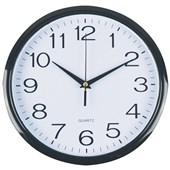 ITALPLAST WALL CLOCK 300MM WHITE  BLACK