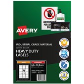 AVERY 936069 J4773 HEAVY DUTY INKJET LABELS 24UP WHITE PACK 10