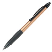 PILOT STYLUS G2 GEL INK PEN RETRACTABLE 07MM GOLD BARREL BLACK