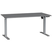 AGILE BOOST HEIGHT ADJUSTABLE SINGLE SIDED ELECTRICAL DESK W1500 X D800 X H7201200MM SILVER FRAME SILVER TOP