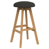 KNIGHT LUNA BUTTON BARSTOOL CHARCOAL