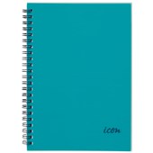 ICON SPIRAL NOTEBOOK A5 POLYPROP COVER AQUA 200 PAGE