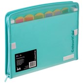 COLOURHIDE ZIP IT EXPANDING FILE AQUA