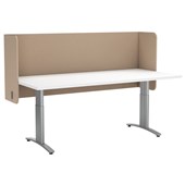 ACOUSTIC DESK SCREEN POD 12MM 1200 X 600MM DARK CAMEL