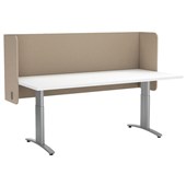 ACOUSTIC DESK SCREEN POD 12MM 1500 X 600MM DARK CAMEL