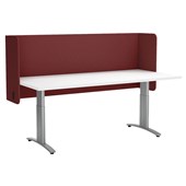 ACOUSTIC DESK SCREEN POD 12MM 1500 X 600MM WINE