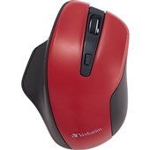 VERBATIM SILENT ERGONOMIC WIRELESS LED MOUSE RED