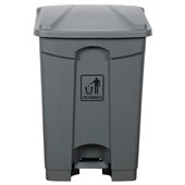 CLEANLINK RUBBISH BIN WITH PEDAL LID 45L GREY