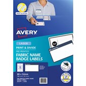 AVERY 981040 PREPRINTED MY NAME IS FABRIC NAME BADGE LABELS LASER 88X52MM PACK 150