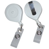 KEVRON RETRACTABLE SECURITY REEL FOR CARD HOLDER WITH STRAP WHITE