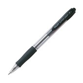 PILOT SUPER GRIP RETRACTABLE BALLPOINT PEN FINE 07MM BLACK