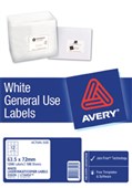 AVERY 938108 DL12 GENERAL USE LABEL 12 UP WHITE PACK 100