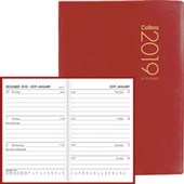 COLLINS POCKET DIARY ODD YEAR A73P WEEK TO VIEW PVC COVER W74 X L105MM RED