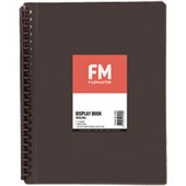 FM INSERT DISPLAY BOOK REFILLABLE 20 POCKET A4 BLACK