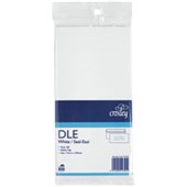 CROXLEY ENVELOPE PLAIN SEAL EASI 75GSM DLE E20E W225 X L114MM WHITE PACK 100