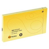 MARBIG REPOSITIONAL NOTES 100 SHEET 75 X 125MM YELLOW