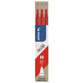 PILOT FRIXION REFILL ERASABLE 07MM RED PACK 3