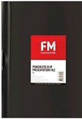 FM DOCUMENT PRESENTATION FILE PUNCHLESS CLIP A4 3MM POLYPROP BLACK