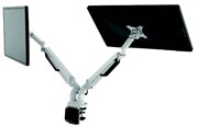 SYLEX SCIMITAR DOUBLE MONITOR ARM WHITE